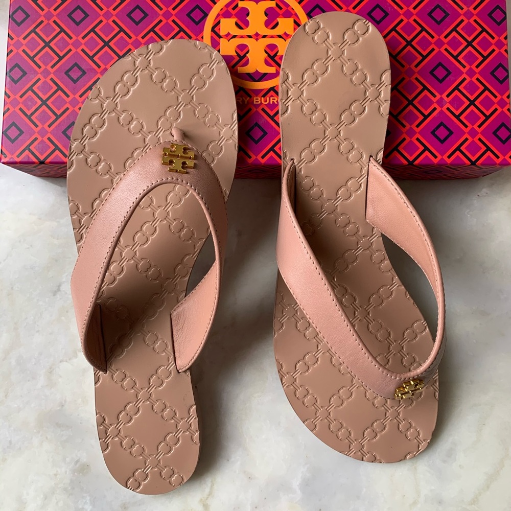 Tory Burch Monroe Leather Flip Flop